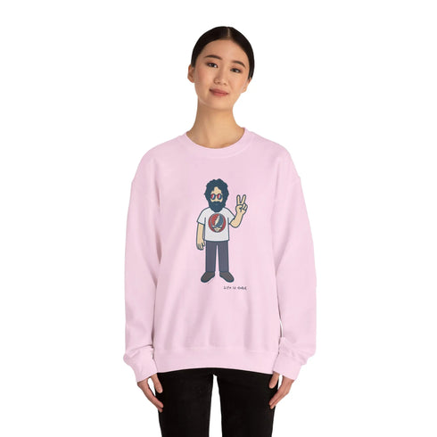 Grateful Dead - Peace Lovin' Jerry | Life is dead. Crewneck Sweatshirt - StealieShop